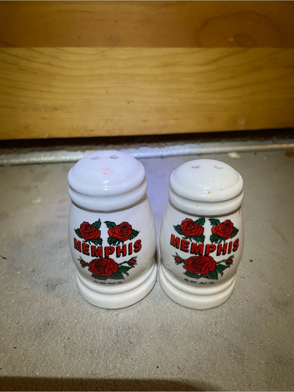 Memphis Rose Ceramic Salt and Pepper Shakers